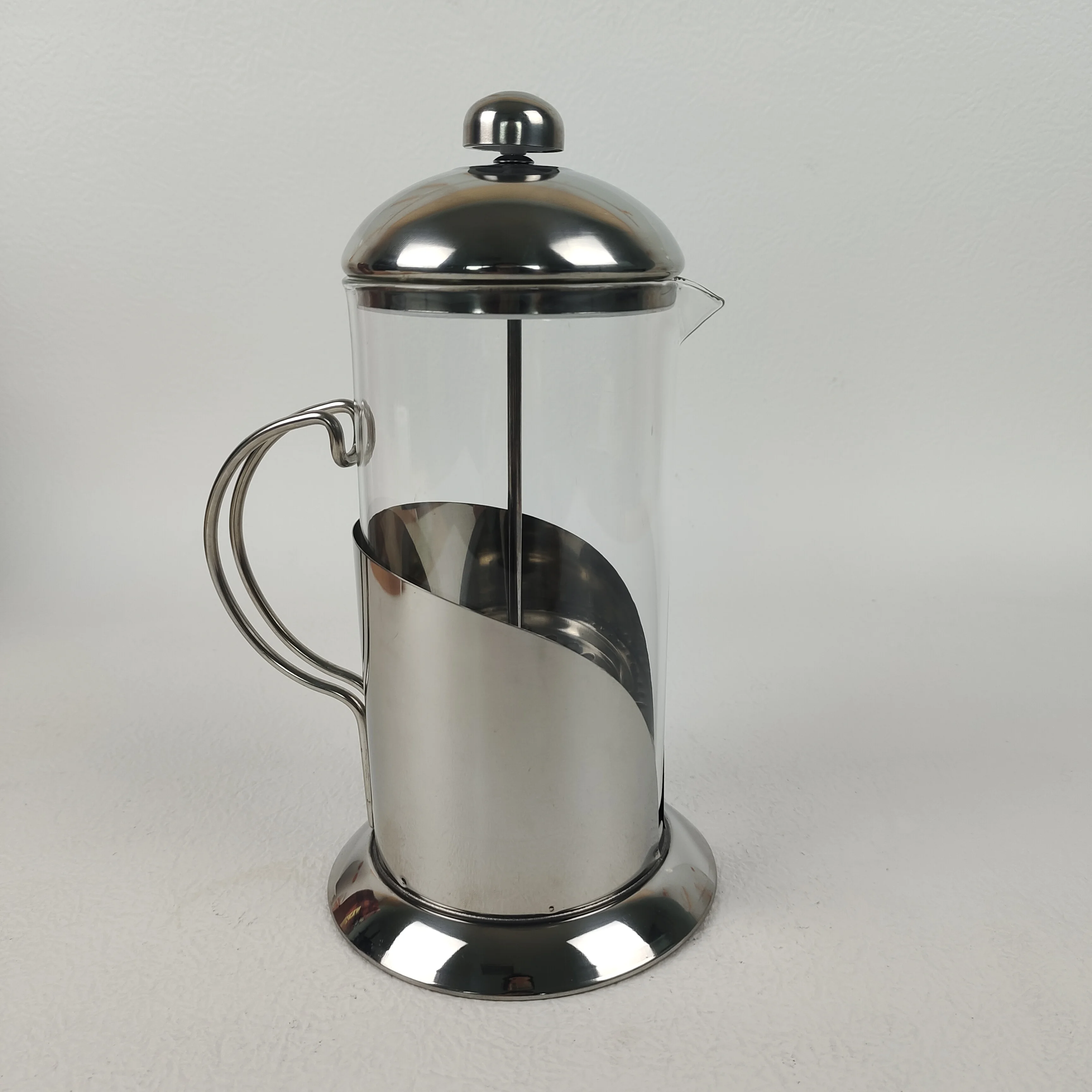 KAKOS French Press Coffee Maker - Heat Resistant Glass with 3 Level Filtration System, Stainless Steel Housing - Brews Coffee an