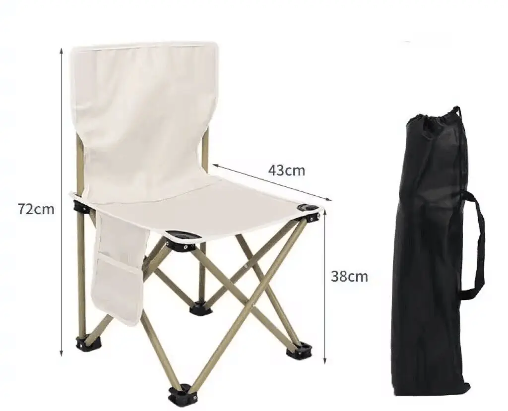 Camping folding Oxford Cloth Side Storage Bag Design Chairs Black/White/Camouflage Blue Portable Camping Beach Foldable Chair