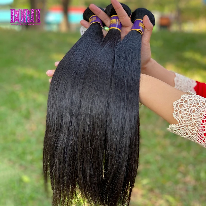 Borui human hair bundle bone straight with top quality