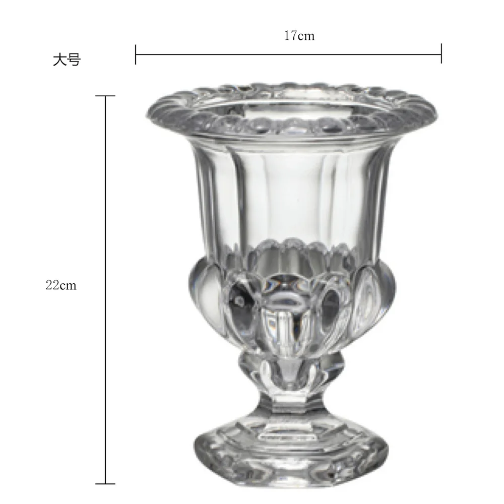 Креативная Высокая стеклянная ваза в нордическом стиле, прозрачная Хрустальная Цветочная ваза для свадебного украшения