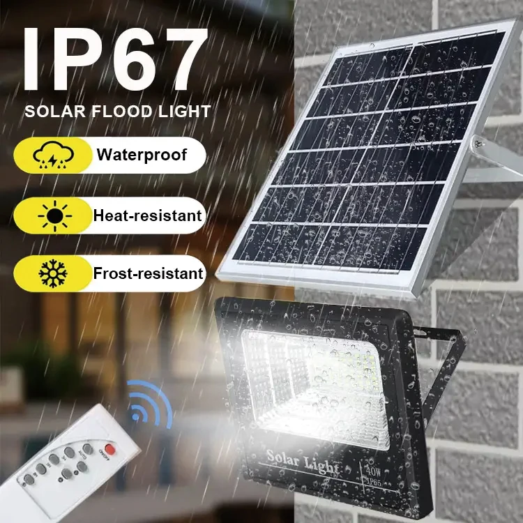 DNG Class Patent Design 100 Watts 200 Watts Solar Flood Light Focus Light Led Flood Light Floodlights Solar Panels