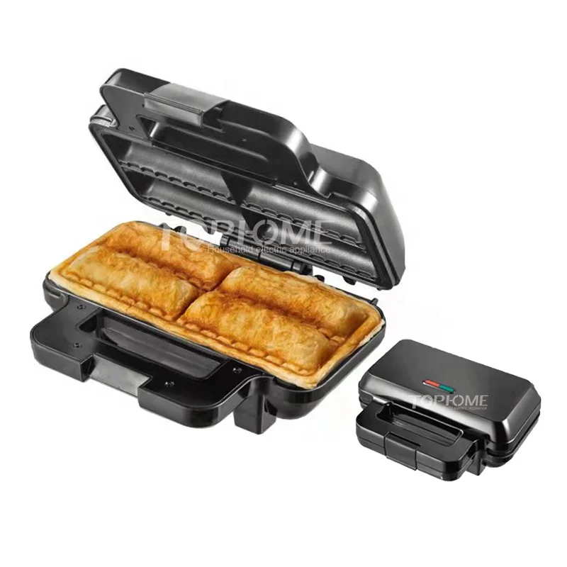 TOPHOME 4pcs sausage roll maker 850W Deep Fill Pastry Maker 4pcs hot dog waffle maker