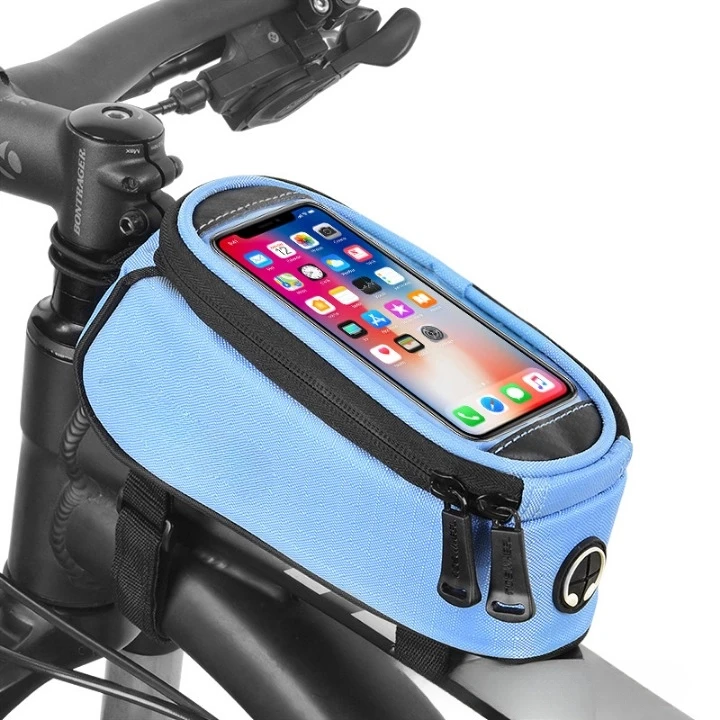 Hotsale Factory Supply Waterproof Handlebar Phone Case  Bicycle Bike Front Frame Top Tube with Phone Holder For Road Bike MTB