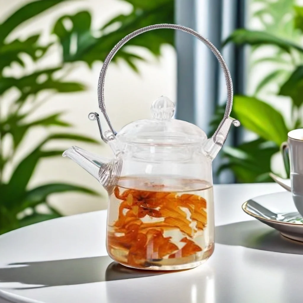 350ml Small Personal GongFu Glass Teapot Stovetop Safe Tea Kettle