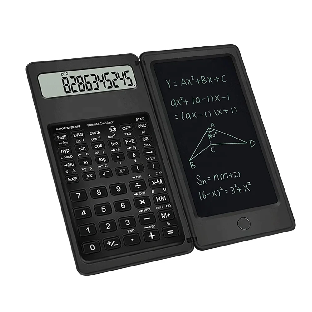 Drawing Tablet Science Calculator LCD Writing Pad Electronic Notepad with Calculator Scientific