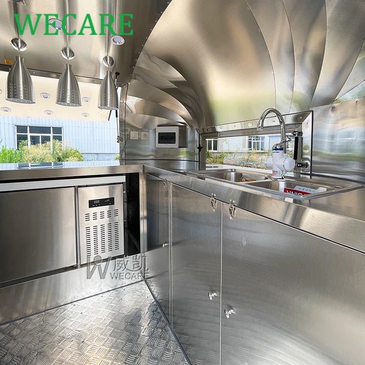 Wecare small fast bbq coffee ice cream food truck mobile coffee concession trailer drinks hotdog cart on wheels