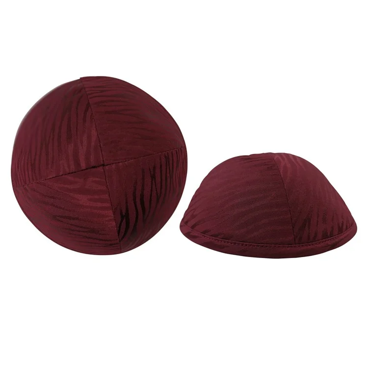 Jacquard Cotton Nachman Velours Noir Juif Ovo Klipped Human Silk Topper Satin Jewish Kippot Kippah Hat