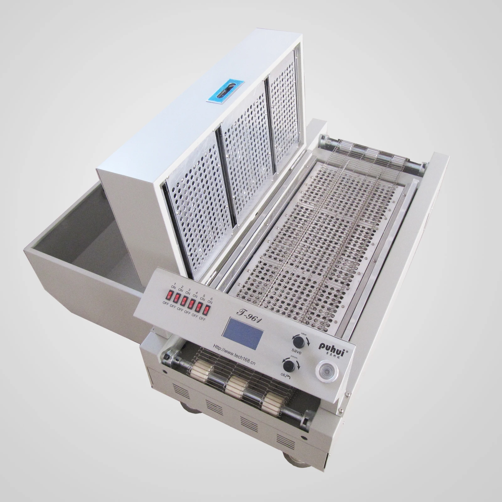 230*730 mm solder area 220v 110v Puhui Infrared and hot air reflow oven T961 LED SMT PCB solder paste welding machine