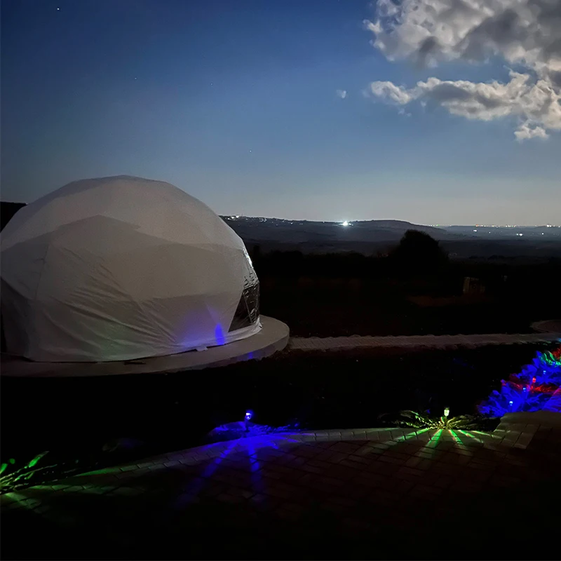 FEAMONT Luxury Half Sphere Glamping Outdoor PVC Dome Tent Hotel House Waterproof Camping Dome Tent