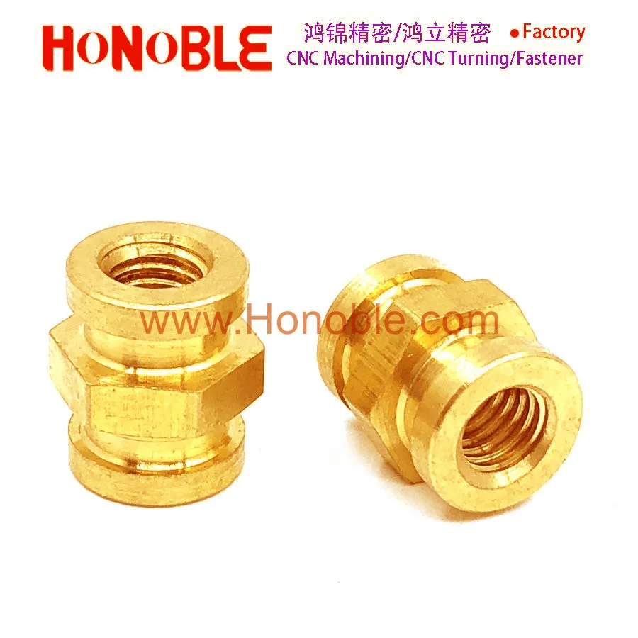 Hex nut M3/M5 Brass hex insert for plastic moulding