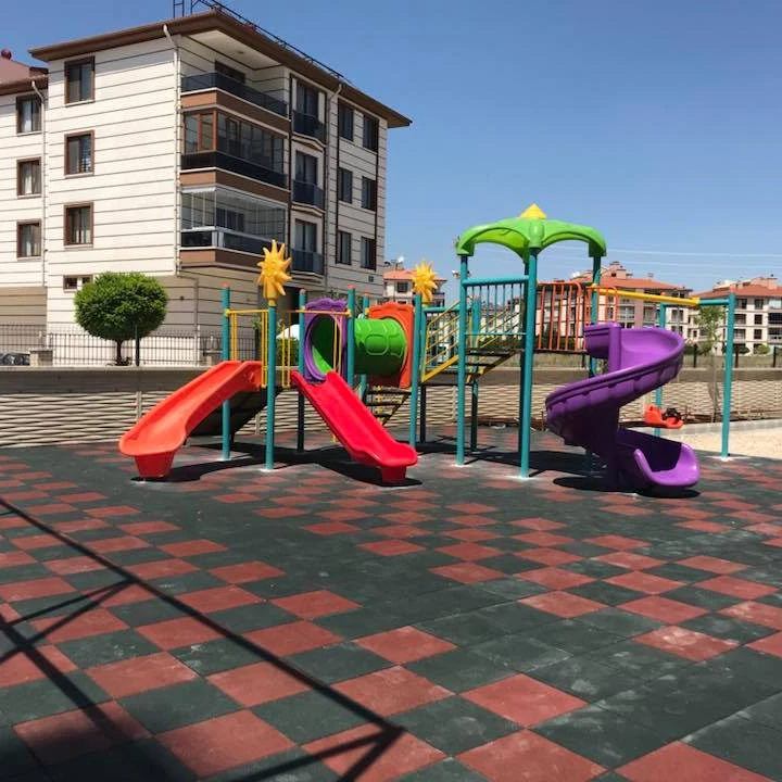 
Outdoor Durable Fadeless Colour Rubber Interlocking Playground Safety Tiles for School 