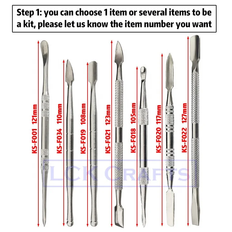 Artist Tool Golden Color Stainless Steel Polymer Pottery Clay Tools