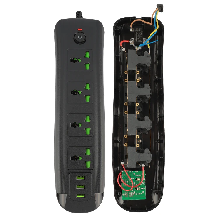 3USB Ports Charger For Desk Or Wall And T93 Extension Socket Universal Plug Main Switch 3000W