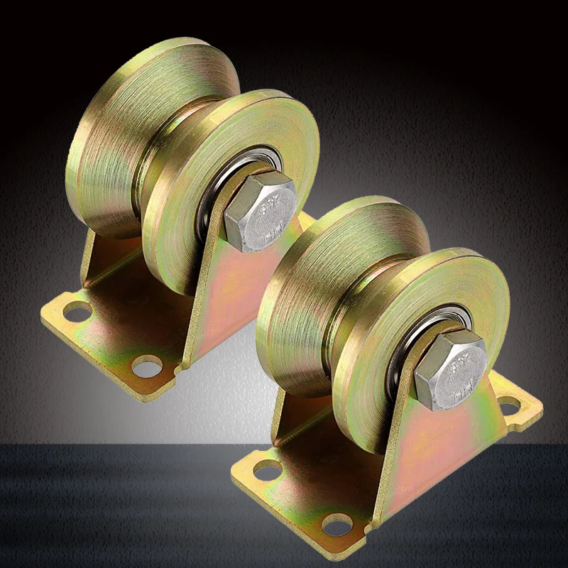 V groove roller for Sliding gate machined steel guide roller track caster