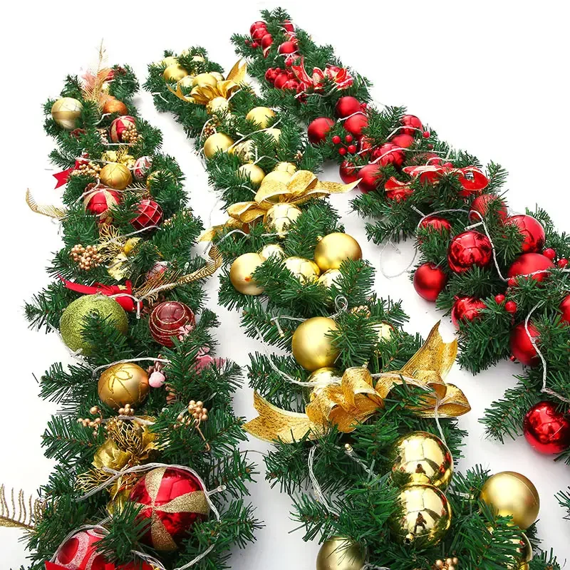 Artificial Garland 9ft 270 Branches Christmas Garland for Holiday Party Christmas Decorations Ornaments Indoor or Outdoor