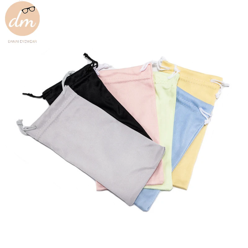 Custom Logo Customized Pattern Thickened Microfiber Sunglasses Pouch Bag