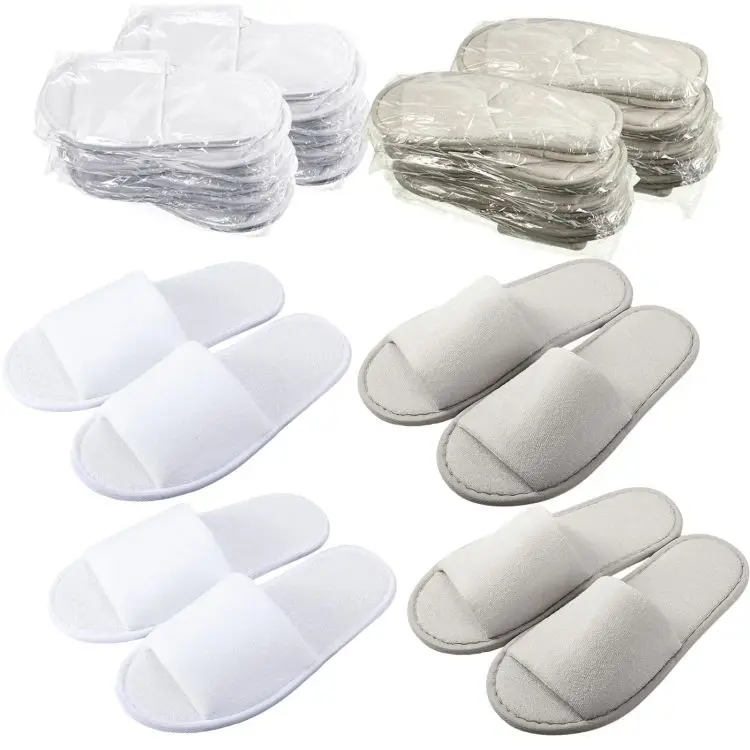 Hotel slippers customized nap cloth closed toe disposable spa air eva hotel slippers sandals slides slippers for women men