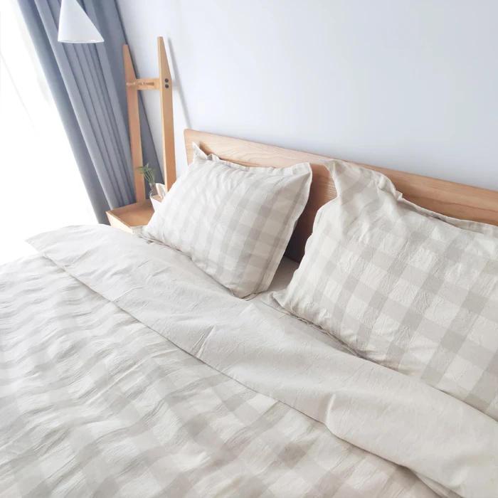 Flourish Oem/Odm Luxury King Cotton Linen Bedsheet Bedding Set Queen Size Comforter Set Sprei Dekbedovertrek Spread Bedspread