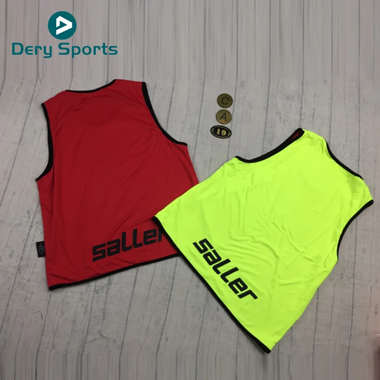 Boys Sports Scrimmage Training Reversible Football Soccer Bibis With Edge Wrapping Strips