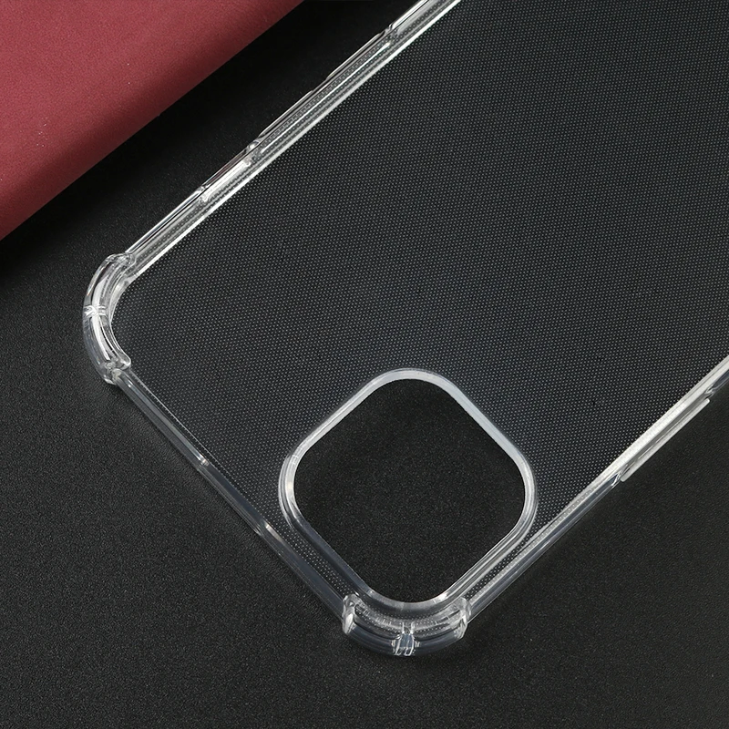  Transparent Phone Case For iPhone 13 12 11 mini Pro MAX XS XR 8 7 Plus Samsung S21 A22 TPU Protective Shockproof Clear