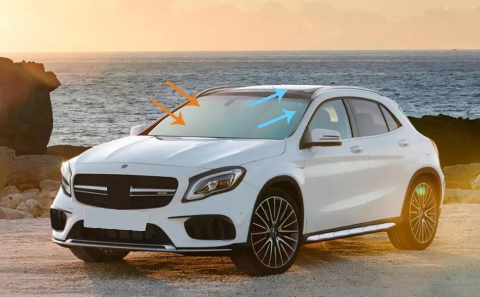 UV Reflector Auto Sun Shade Car Front Window Windshield Sunshade with 5 Layers Aluminum Foil