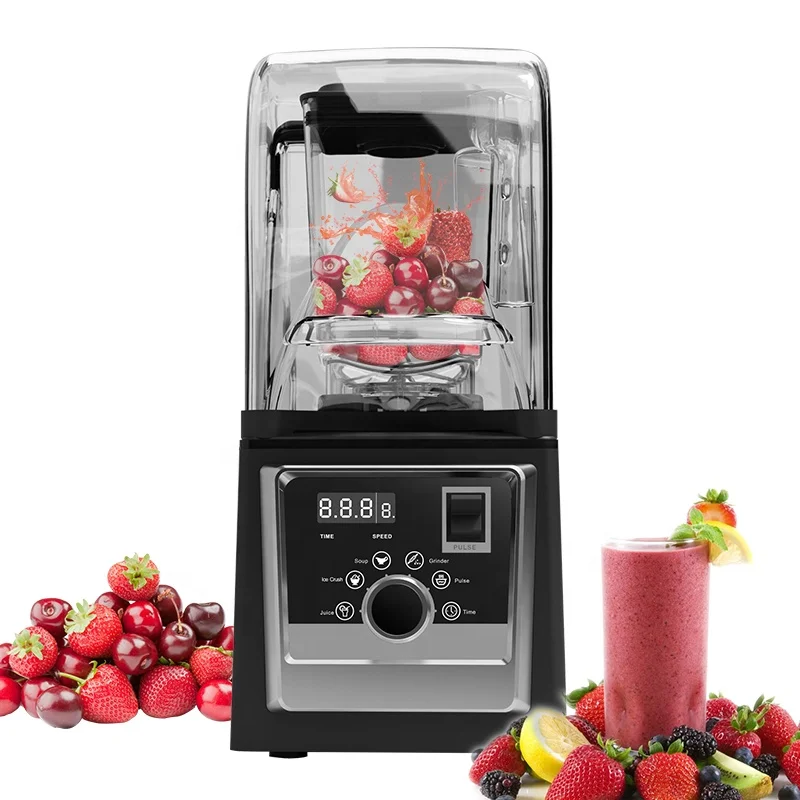 2500 watt heavy duty silent food blender professional mixing machine automatic quite blender ice crush bar blender machine
