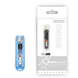 New Powerful LED Keychain Flashlight Waterproof Rechargeable Portable Torch Lamp Small Lightweight COB Light For Outdoor