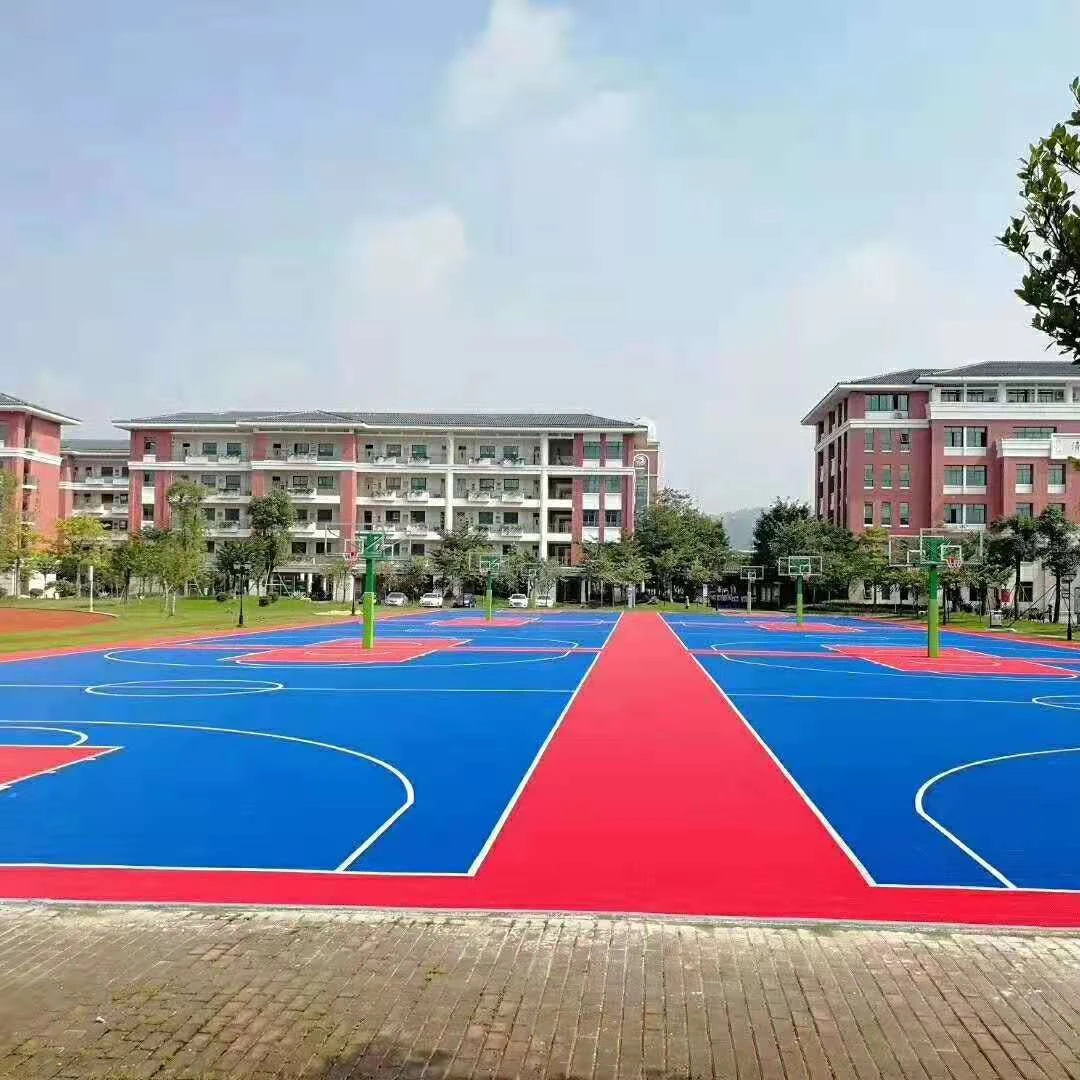 Outdoor interlocking plastic basketball court flooring/ PP suspension floor for sports court