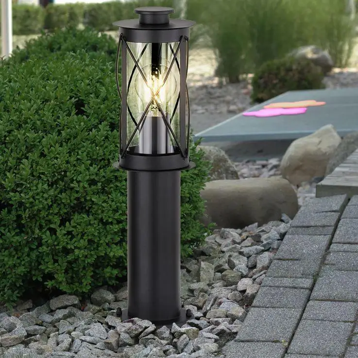landscape waterproof twine stainless steel external e27 bollard lawn light for outdoor garden