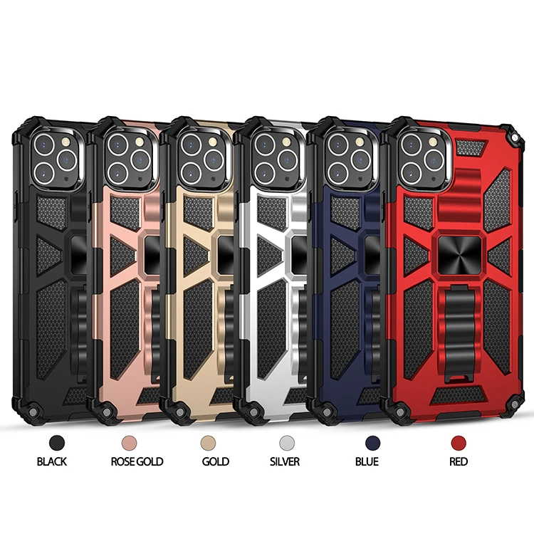 Wholesale price Protective Armor TPU PC Case For IPhone 11 12 pro max, Kickstand Phone Cover for Samsung A02S A52 A72 4G/5G
