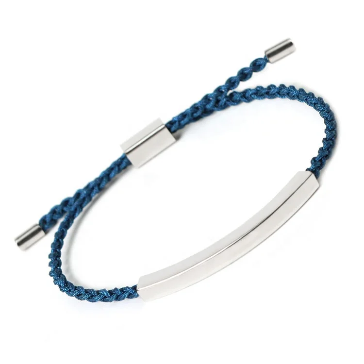 Stainless Steel Custom Promotion Gift Blank Bar or Personalized Engraved Inspirational Quote Statement Bracelet