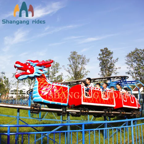 Outdoor Amusement Park Sliding Dragon Roller Coaster For Kids And Adults