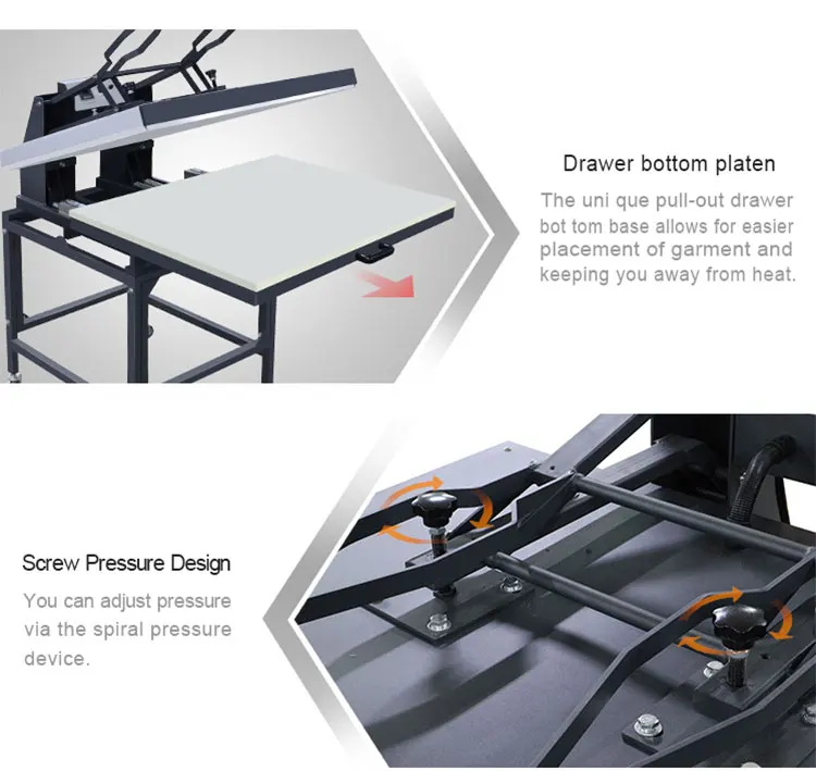 Новый широкоформатный ручной сублимационный термопресс 40*40 40*60 60*80x100 см