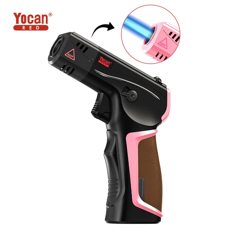 Yocanred multifunction flame thrower ignition blow gas torch fire butane soldering torch butane gas lighter gun