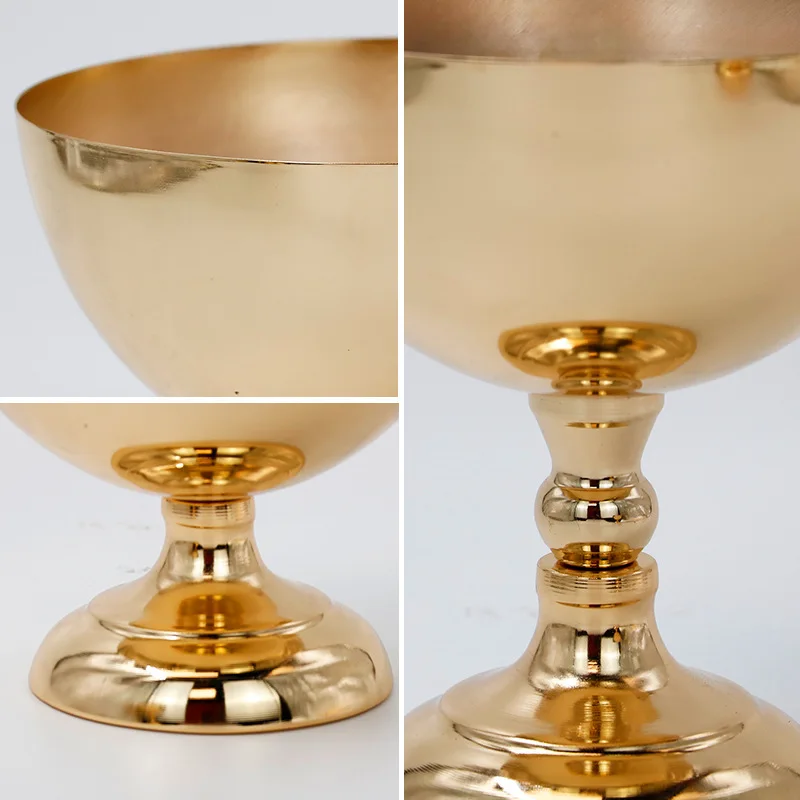 Dibei New Design Home Display Table Decoration Wedding Centerpiece Metal Gold Flower Vase