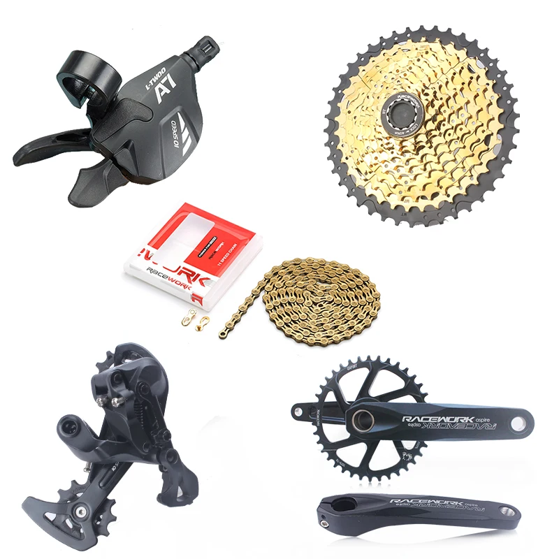 
Ltwoo A7 1x10 gear lever + rear derailleur Bicycle parts MTB Bicycle Flywheel Chain Crank combo kit 