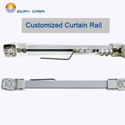 Smart Home Automatic Curtain System Electric Motor Track Battery Remote Control Electric Curtain Rail CM_JC50SLEU_1.2