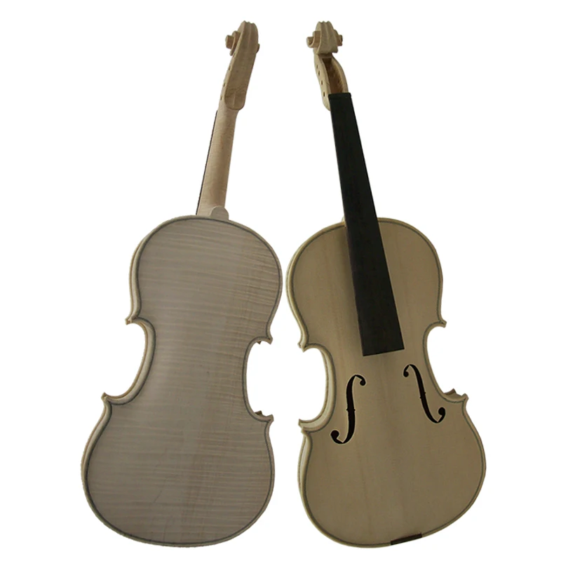 China Wholesale solid professional unvarnished violin kits with free carton