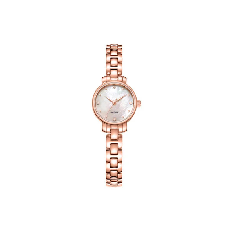 Small Wrist pearl Dial  Gold Luxury Bracelet Alloy Watches Ladies