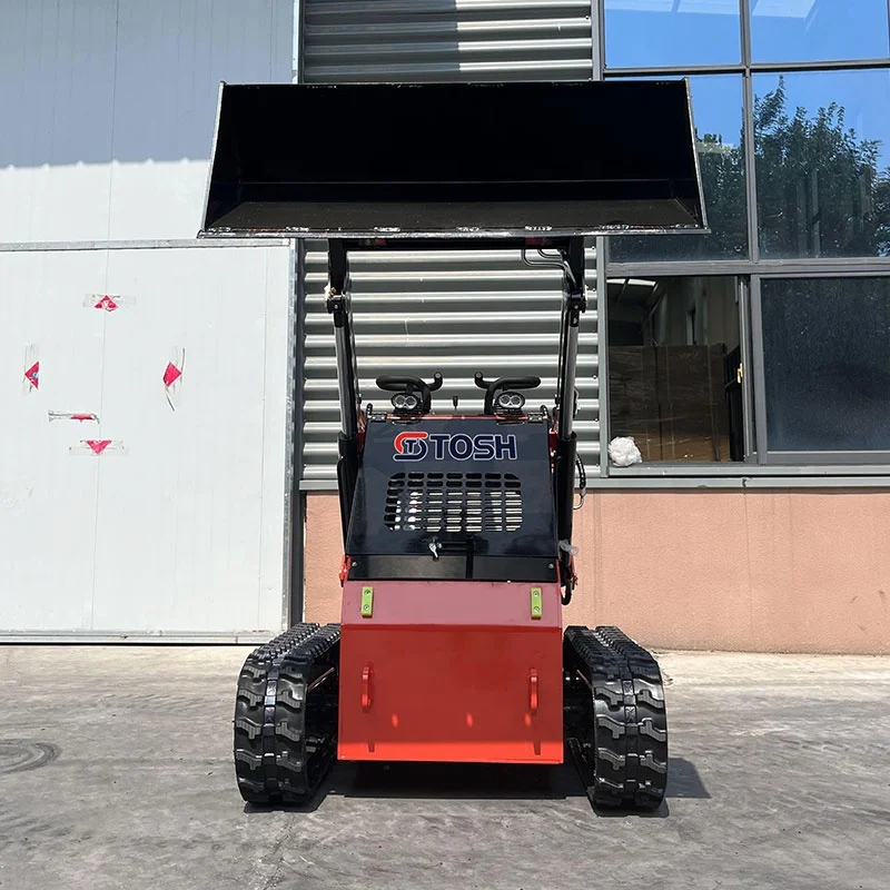 TOSH China Skid Steer Landscaping Garden Machinery Mini Skid Steer Track Wheel Loader For Sale