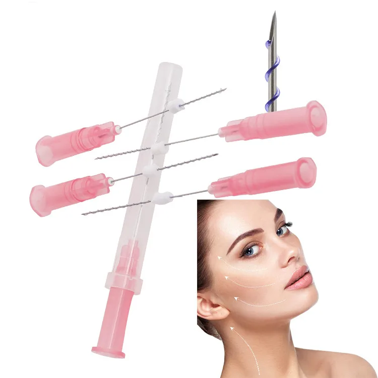 Korean wholesale beauty suture Mono screw 27G 50mm winkle removal v line facial lifting PDO thread