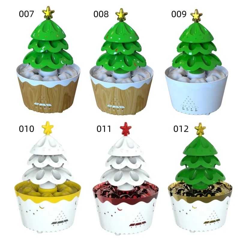 Christmas Gift Rain Drop Room Humidifiers 250Ml Ultrasonic Christmas Tree Rain Cloud Aroma Diffuser With Remote