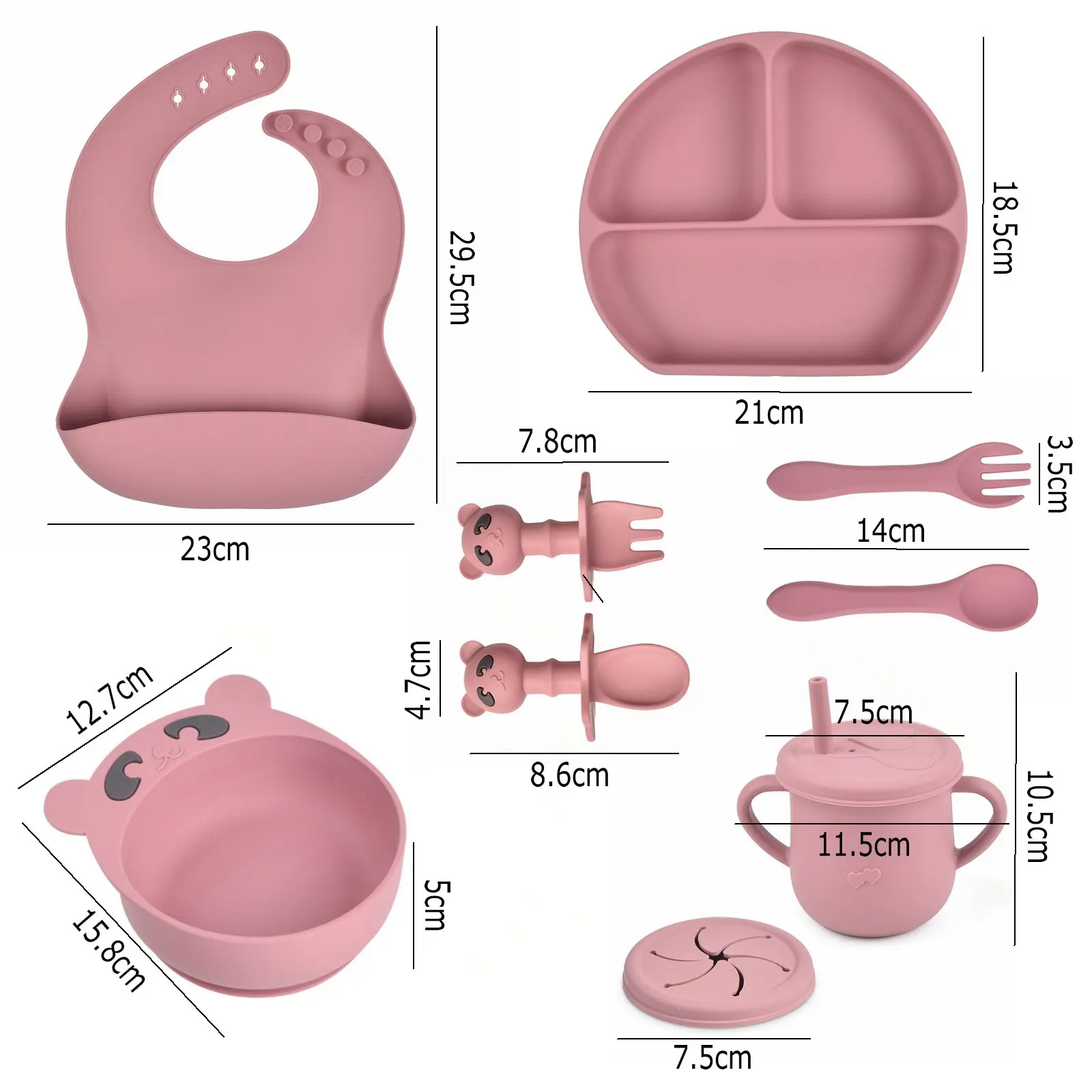 Милая миска для кормления без бисфенола А, детские нагрудники, Снэк, чашки, силиконовая присоска, чаши с ложкой и вилкой