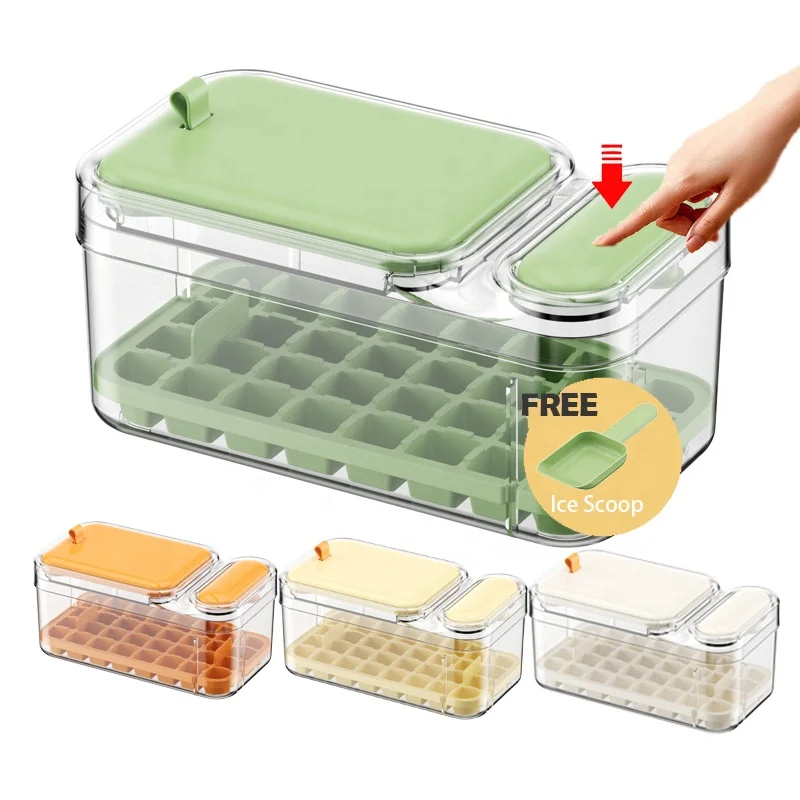 Hot Selling In Canada Flexible Base for Easy Release Ice Cubes Save Freezer Space With Non-Spill Stackable Lids