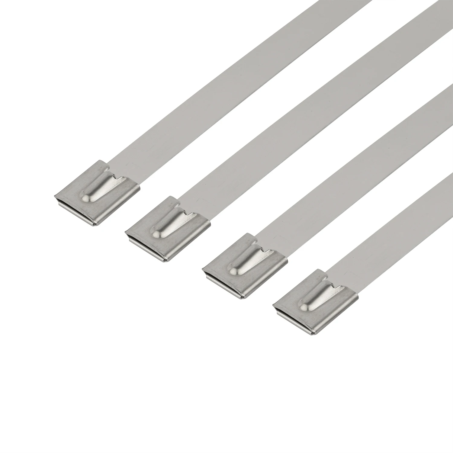 316 Stainless Steel ball self lock noncoated metal cable Ties