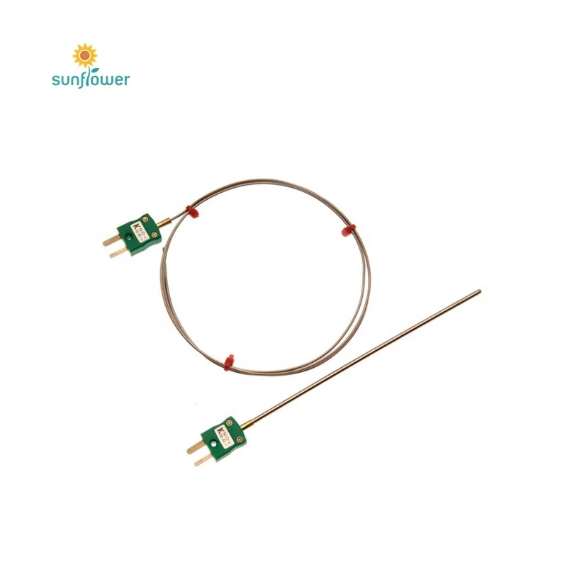 K/J/PT100 Industrial Spring Loaded Flexible MI K Type Thermocouple
