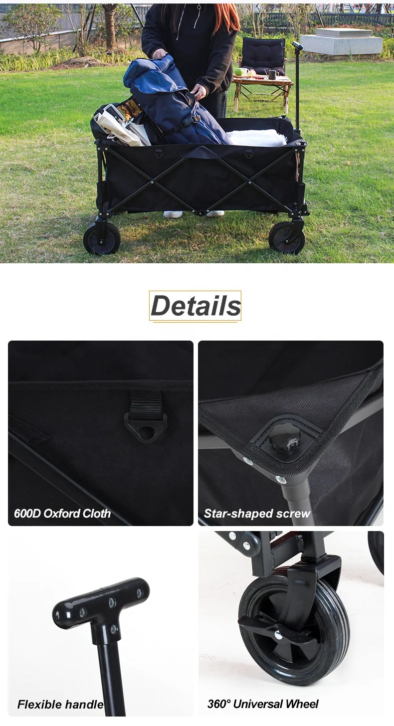 YILU Portable Folding Wagon Stroller Cart 200lbs Capacity Trolley Shopping Baby Stroller Utility Wagon Cart Foldable