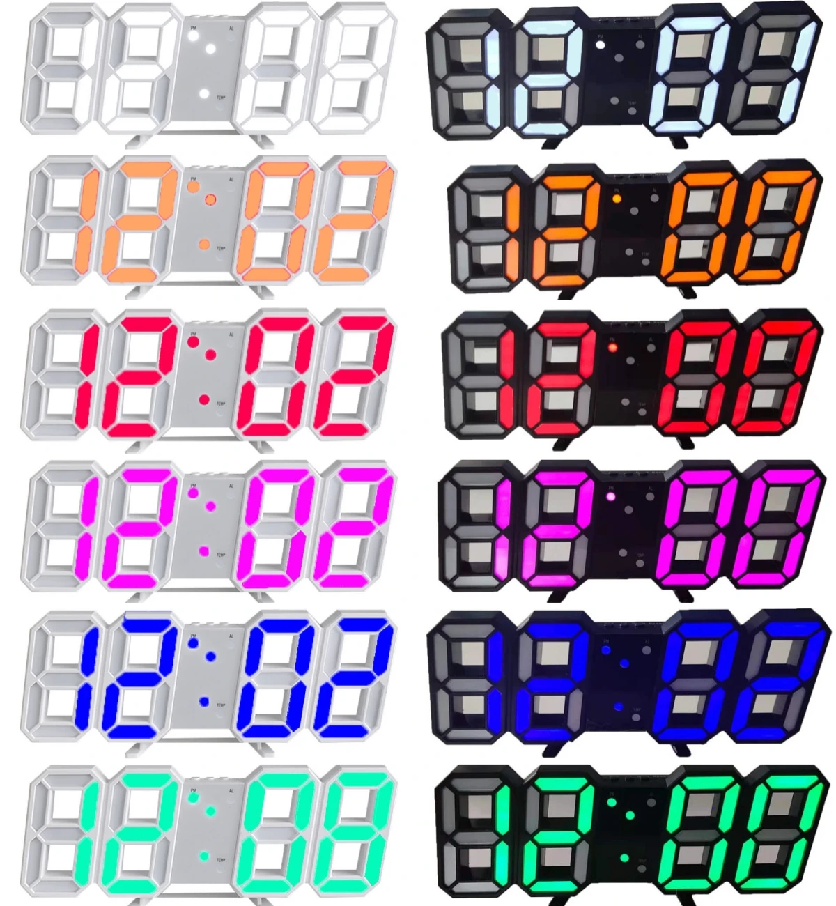 Brand led Creative wall clock decoration Simple digital 3D stereo clock Living Room wall hanging Decor Cheap plastic wall clocks