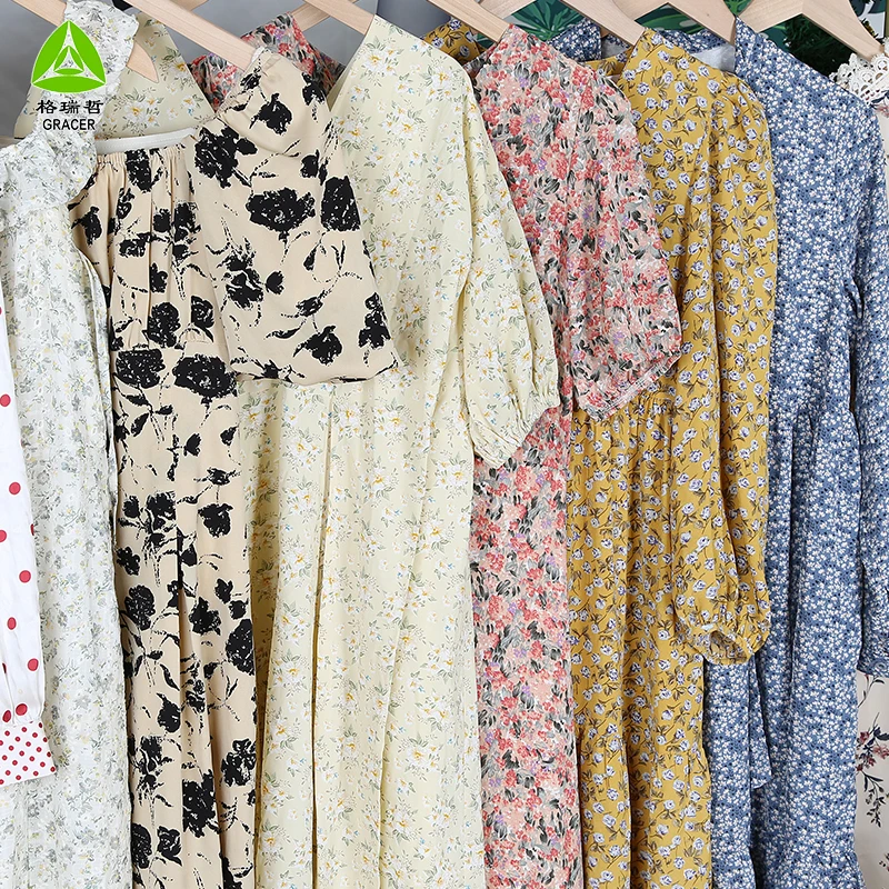 Premium Used Clothing Bales Used Silk Dress Ukay Ukay Second Hand Clothing For Women