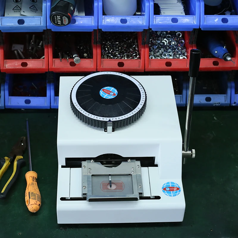 Dog Tag Embosser Machine Stainless Steel Card Embossing Machine 52 Characters Code Dog Tag Manual Marking Machine